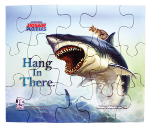 "Hang In There" Kitten / Shark #2 Jigsaw Puzzle