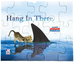 "Hang In There" Kitten / Shark Puzzle #1 Jigsaw Puzzle